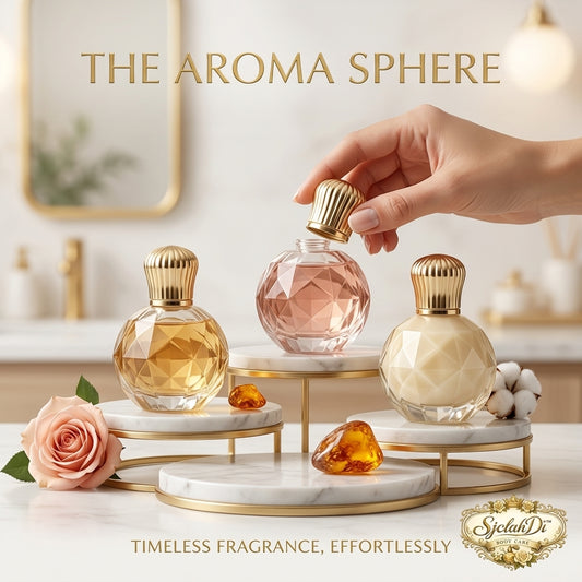 SjclahDi™ The Aroma Sphere Collection – Luxury Perfume & Fragrance Set | Elegant Faceted Glass Scent Bottles | Long-Lasting Fragrance for Body & Home | Sophisticated Vanity Decor & Perfect Gift