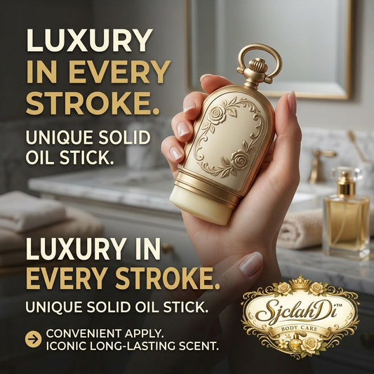 SjclahDi™ Luxury Solid Perfume Oil Stick - Long Lasting Body Fragrance Balm, Vintage Gold Pocket Watch Design, Portable Travel Size Solid Cologne for Pulse Points, Elegant Moisturizing Floral Scented Stick for Women
